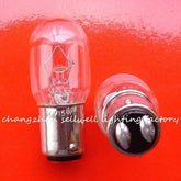 10 double-point bayonet lamp holders BA15D miniature light bulbs for instrument and medical lights in various voltages on red background